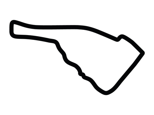 Road Atlanta MotoGP Course Decal - White - 5cm
