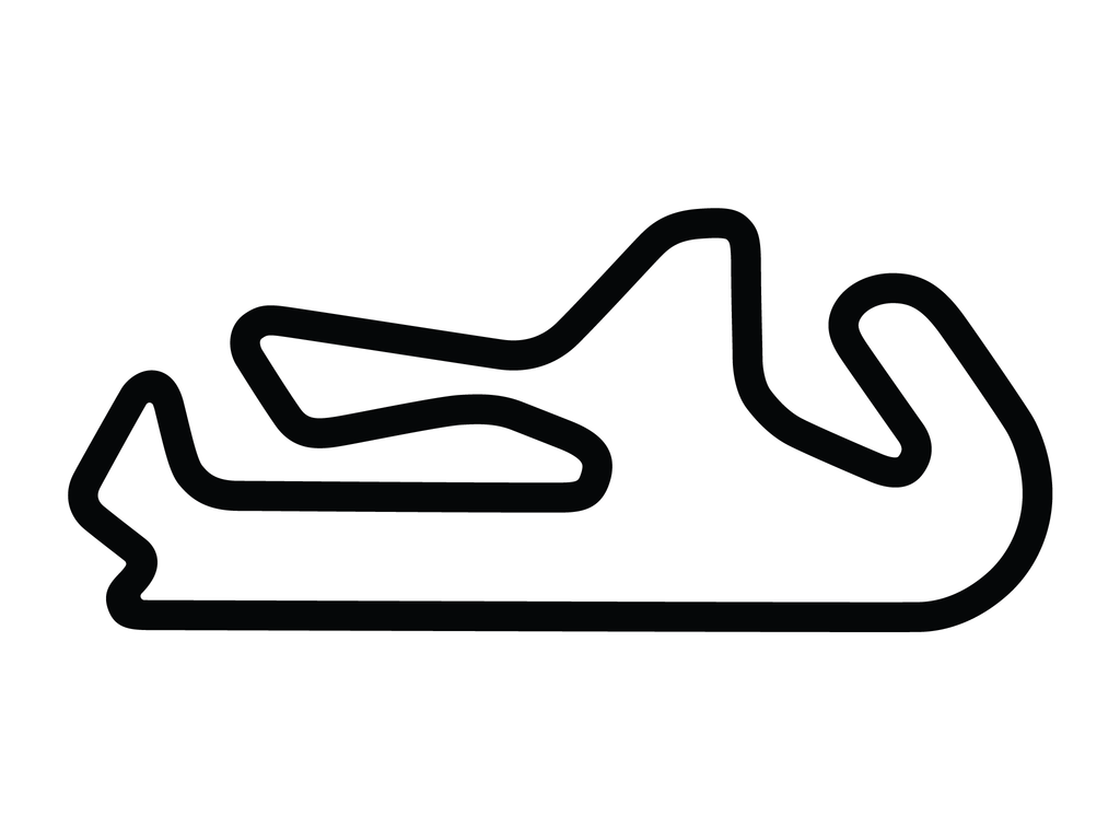 Algarve International Moto GP Circuit with Chicane Decal - White - 5cm