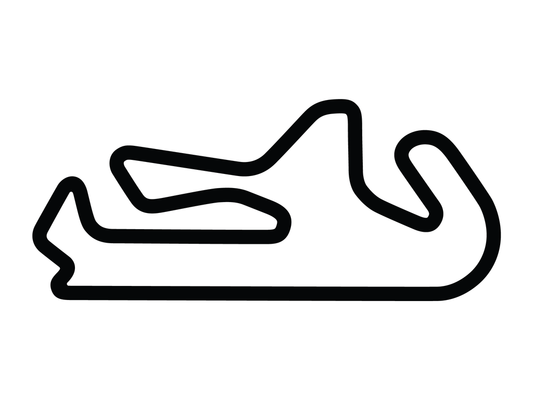 Algarve International Moto GP Circuit with Chicane Decal - White - 5cm