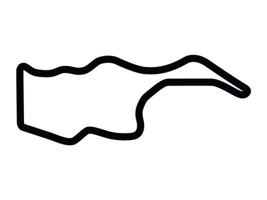 Sonoma Raceway (Infineon) NASCAR Course Decal - White - 5cm