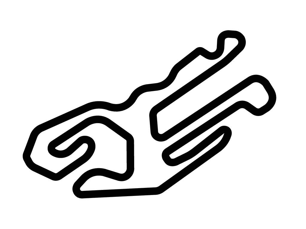 NOLA Motorsports Park - Full Course Decal - White - 5cm