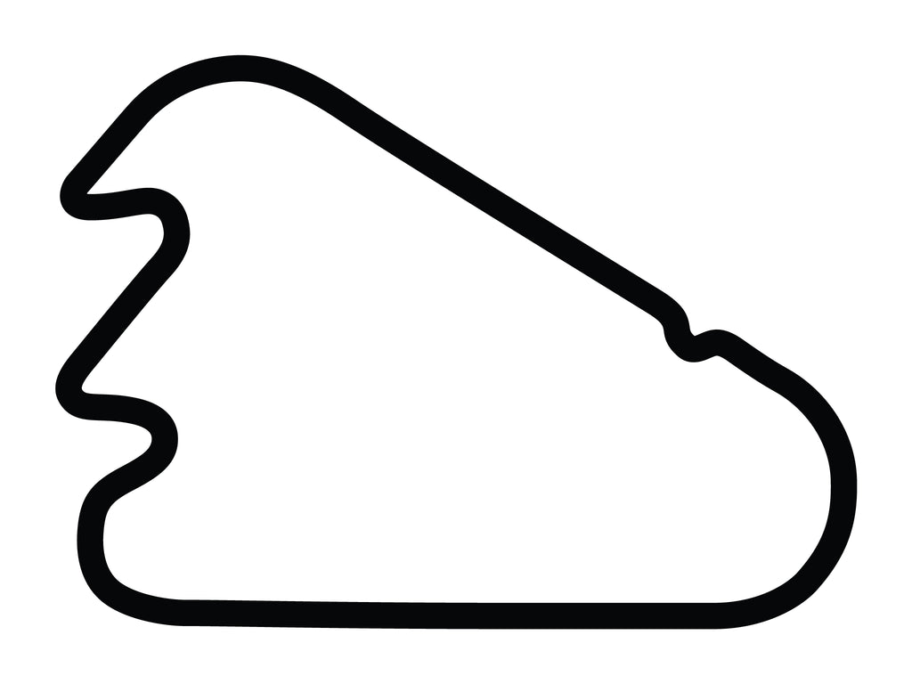 Pocono Int'l Raceway North South Option 1 Course Decal - White - 5cm