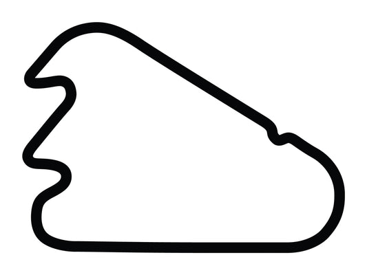 Pocono Int'l Raceway North South Option 1 Course Decal - White - 5cm