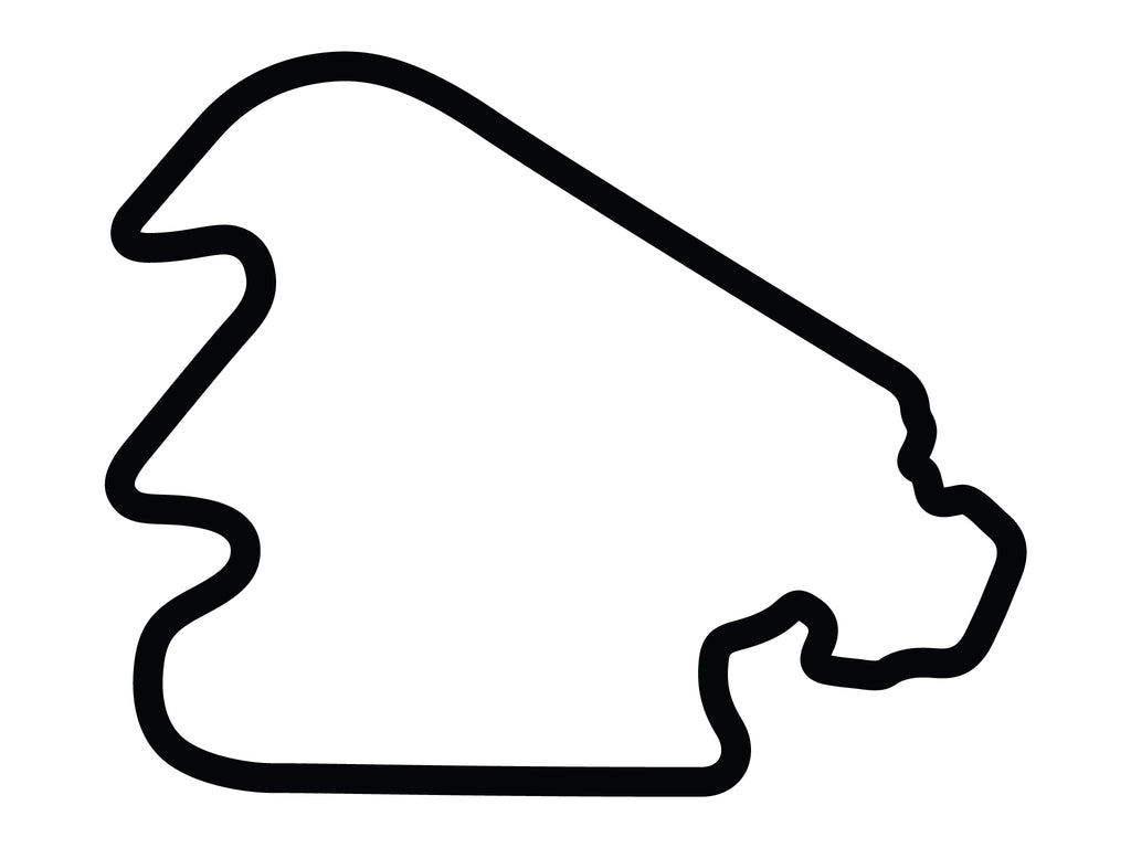 Pocono Int'l Raceway North South Option 3 Course Decal - White - 5cm