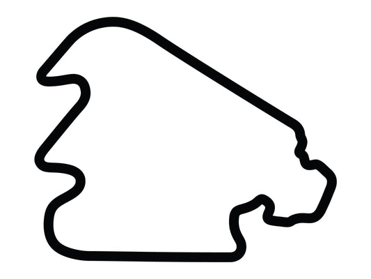 Pocono Int'l Raceway North South Option 3 Course Decal - White - 5cm
