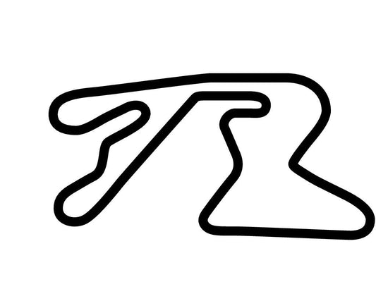 Thailand Circuit (Nakhonchaisri) Decal - White - 5cm