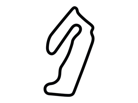 Las Vegas Motor Speedway South Course Decal - White - 5cm