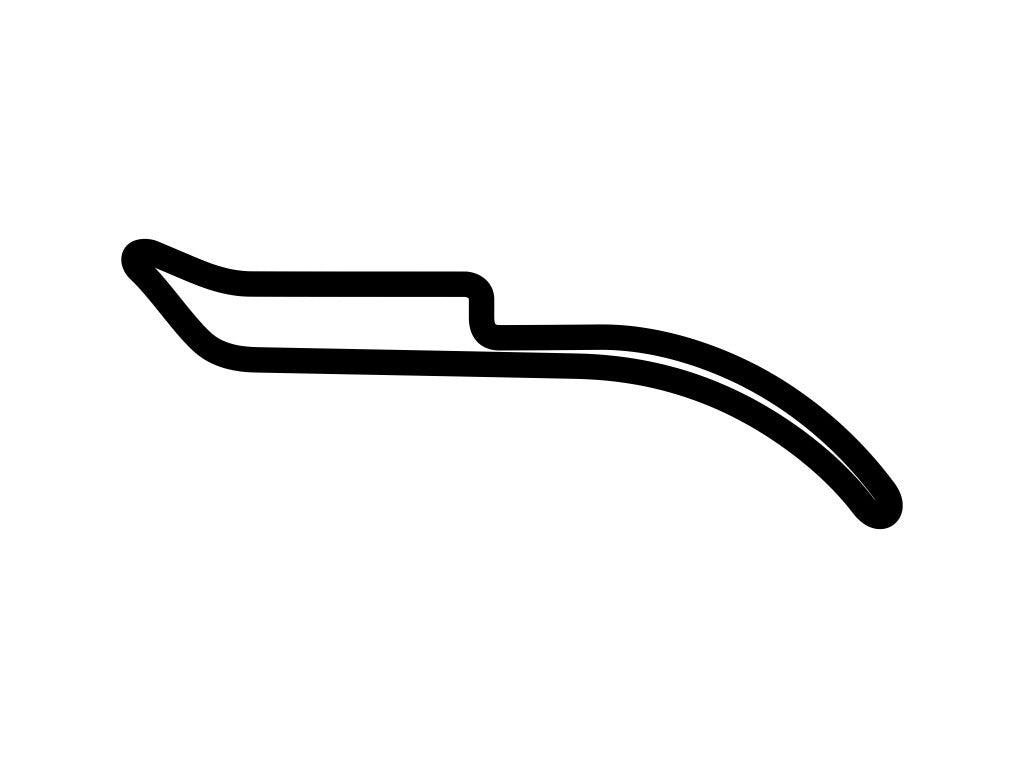 Norisring Street Circuit Long Decal - White - 5cm
