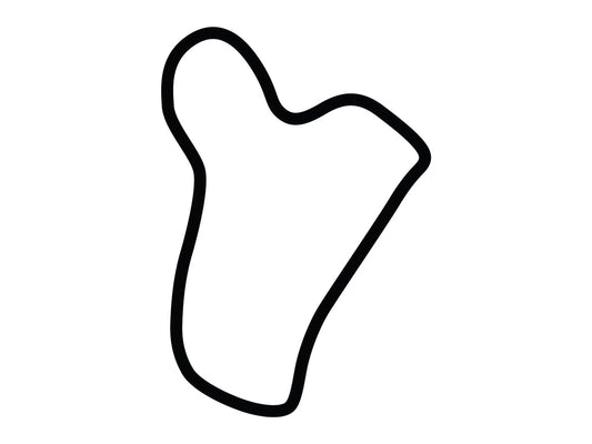 Oregon Raceway Park North Course Decal - White - 5cm