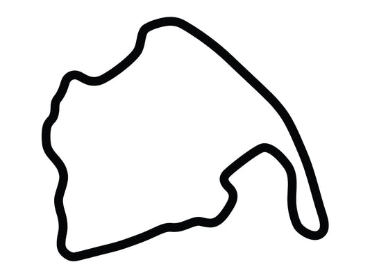 Virginia International Raceway North Course Decal - White - 5cm