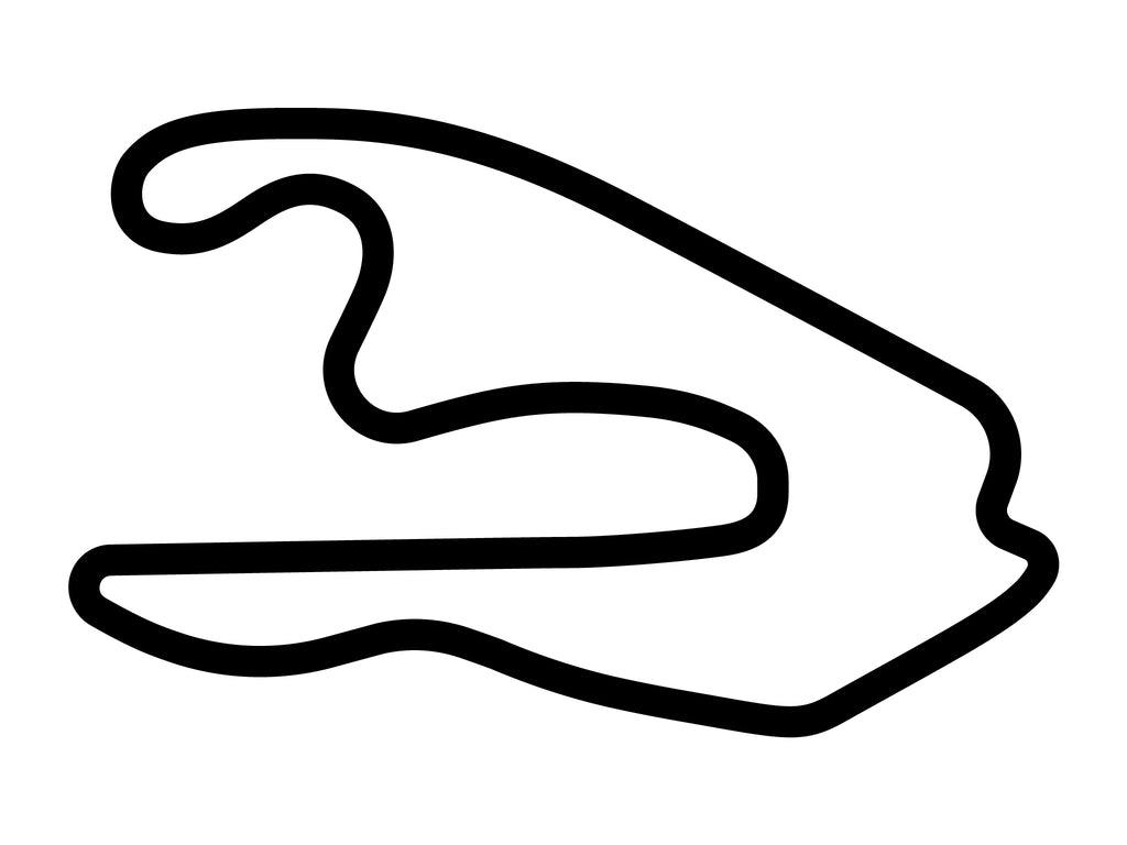 Monticello Motor Club North Course Decal - White - 5cm