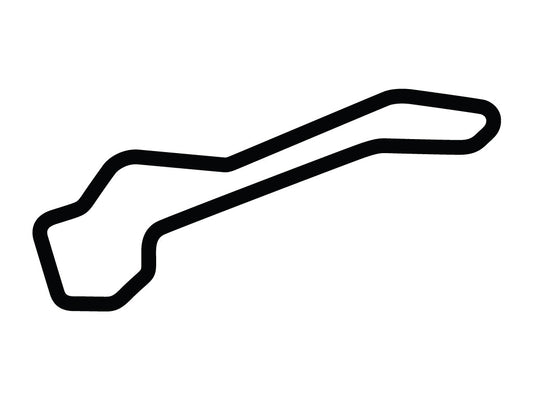 Pittsburgh International Race Complex North Course Decal - White - 5cm