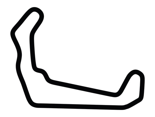High Plains Raceway North Course Decal - White - 5cm