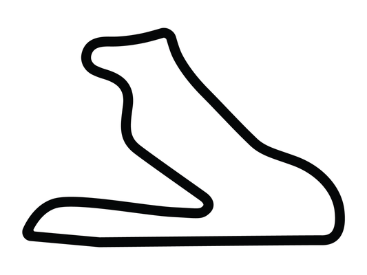 Bahrain International Circuit Oasis Course Decal - White - 5cm