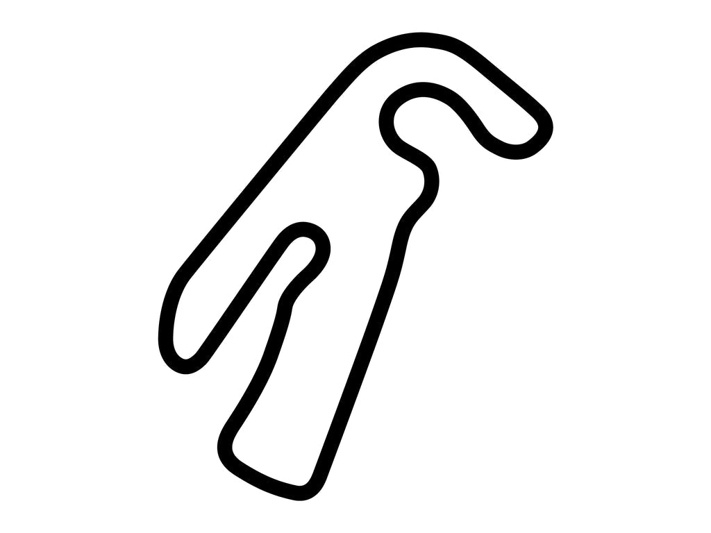 Las Vegas Motor Speedway Old Outfield Course Decal - White - 5cm