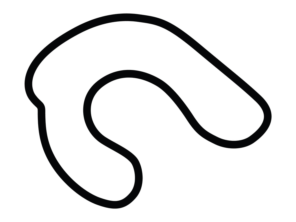 Las Vegas Motor Speedway Old North Course Decal - White - 5cm