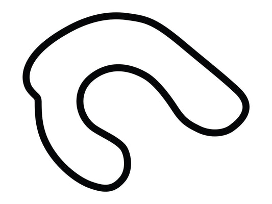 Las Vegas Motor Speedway Old North Course Decal - White - 5cm