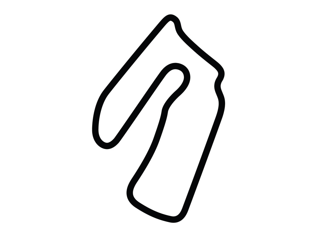 Las Vegas Motor Speedway Old South Course Decal - White - 5cm