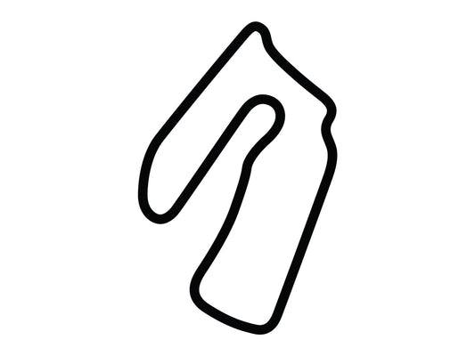 Las Vegas Motor Speedway Old South Course Decal - White - 5cm