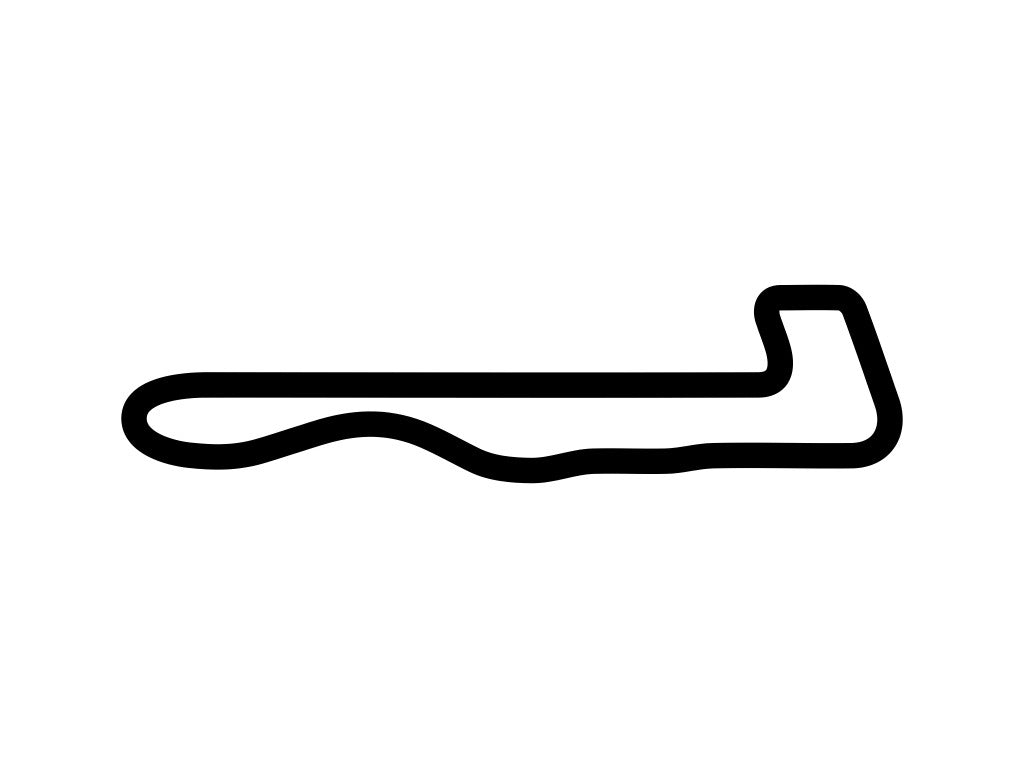 Orange County International Raceway Decal - White - 5cm