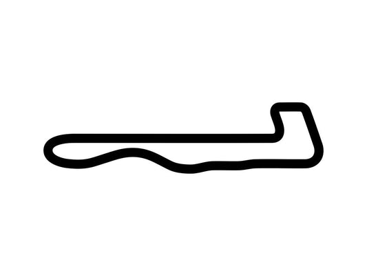 Orange County International Raceway Decal - White - 5cm