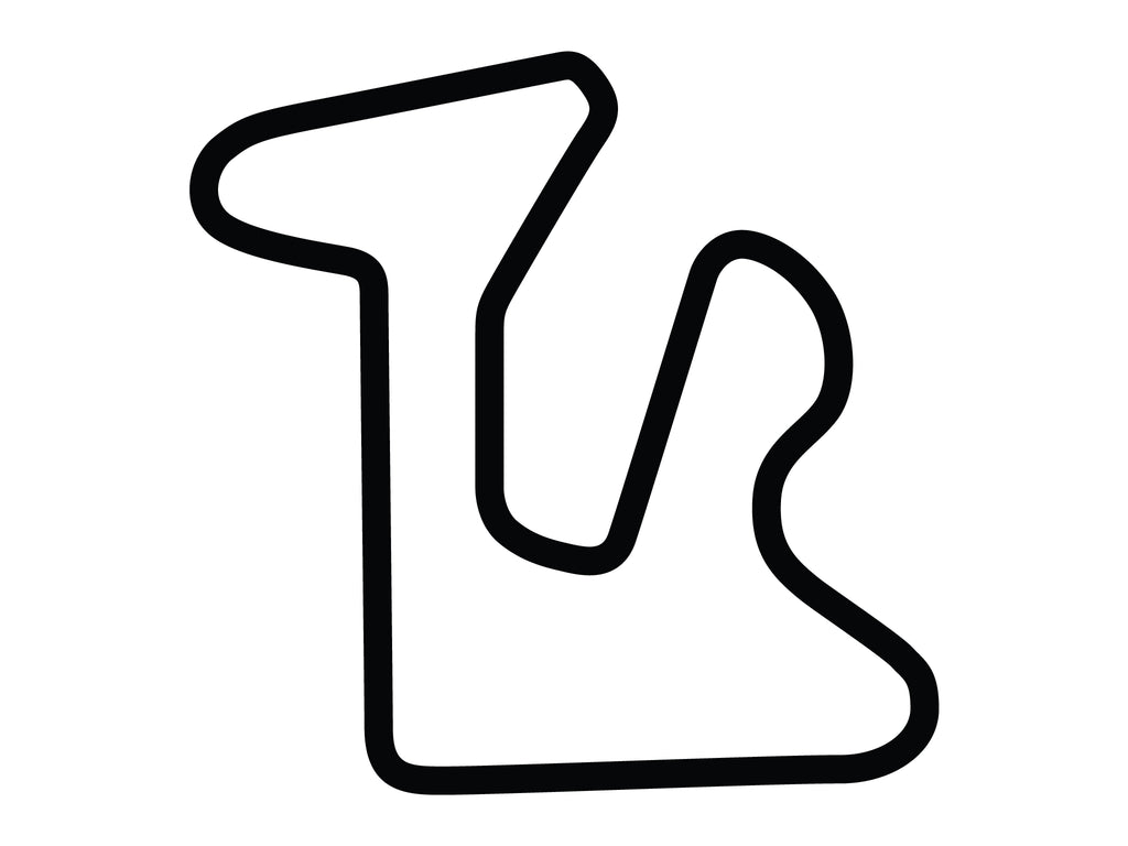 GingerMan Raceway Original Course Decal - White - 5cm