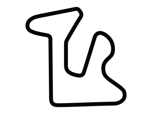 GingerMan Raceway Original Course Decal - White - 5cm