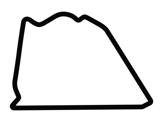 Bahrain International Circuit Outer Course Decal - White - 5cm