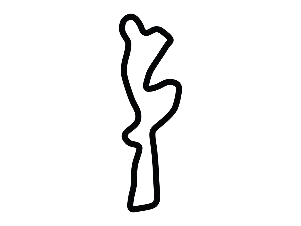 Oregon Raceway Park Outer Course Decal - White - 5cm