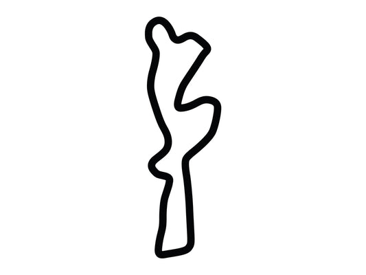 Oregon Raceway Park Outer Course Decal - White - 5cm