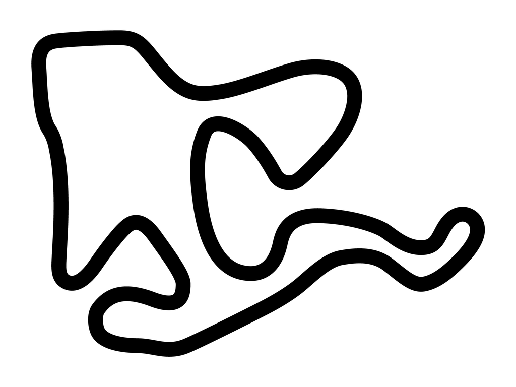 US Air Motorsports Raceway Outer Course Decal - White - 5cm