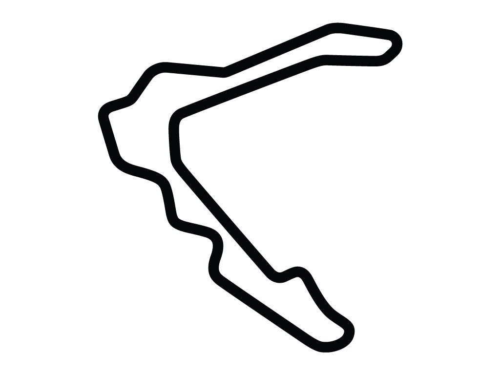 Pittsburgh International Race Complex Outer Course Decal - White - 5cm