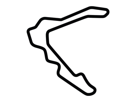 Pittsburgh International Race Complex Outer Course Decal - White - 5cm