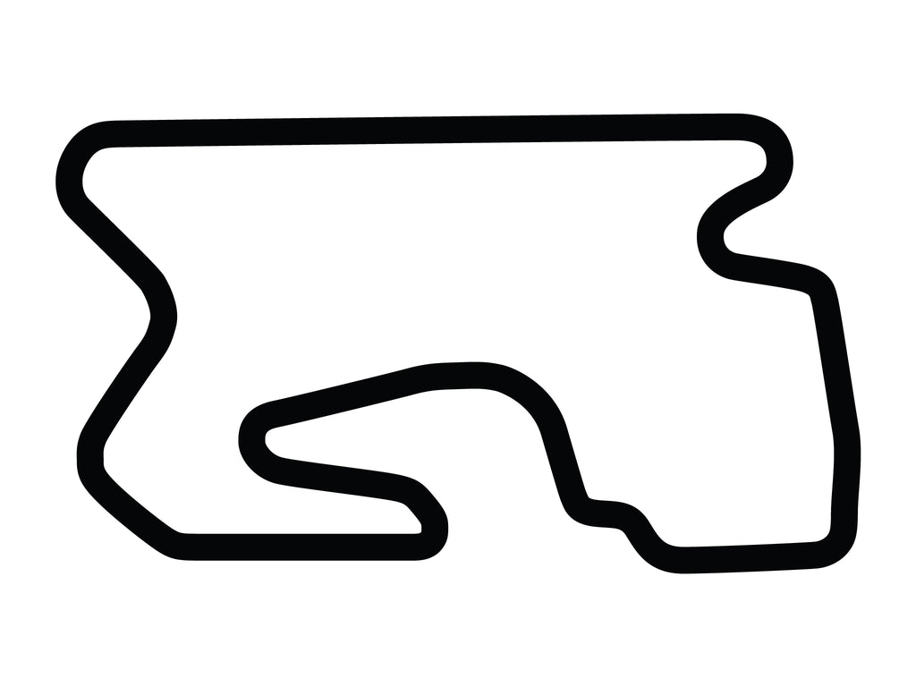 Utah Motorsports Campus Outer Course Decal - White - 5cm