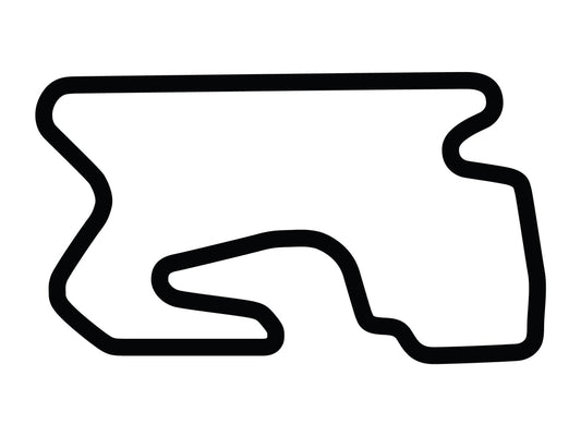 Utah Motorsports Campus Outer Course Decal - White - 5cm
