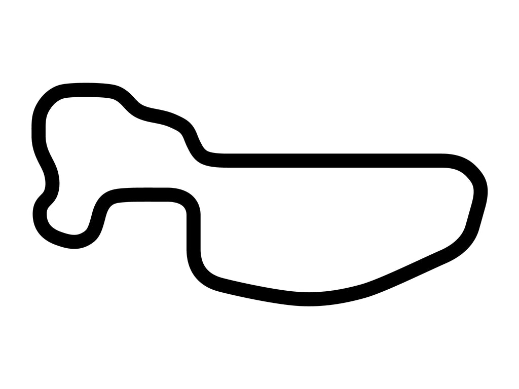 Porsche Experience Center (Atlanta) Outer Course Decal - White - 5cm