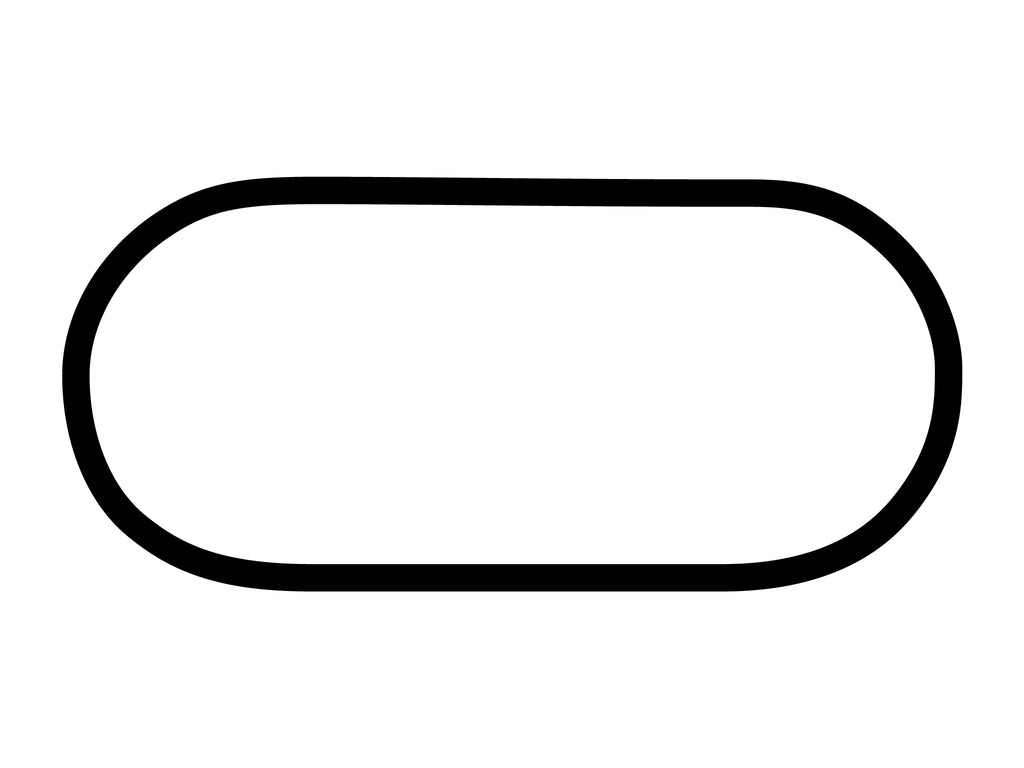 Homestead-Miami Speedway Oval Decal - White - 5cm