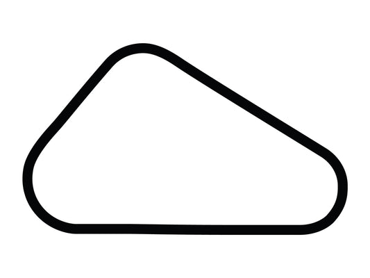Pocono Int'l Raceway Tri-Oval Decal - White - 5cm
