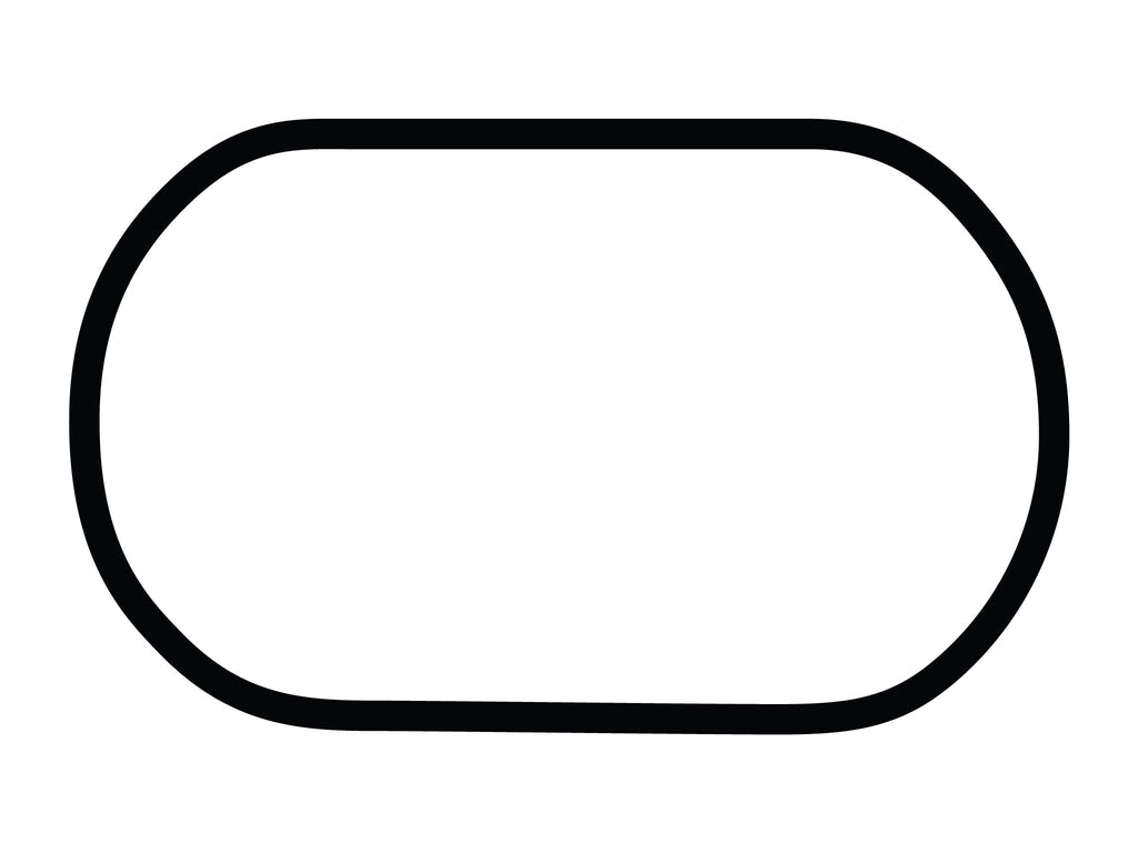 Lucas Oil Raceway Oval Decal - White - 5cm