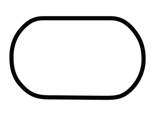 Lucas Oil Raceway Oval Decal - White - 5cm