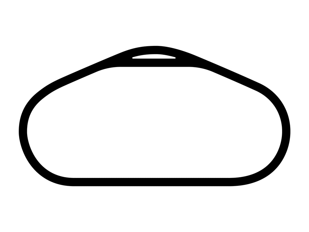 Talladega Superspeedway Tri-Oval Decal - White - 5cm