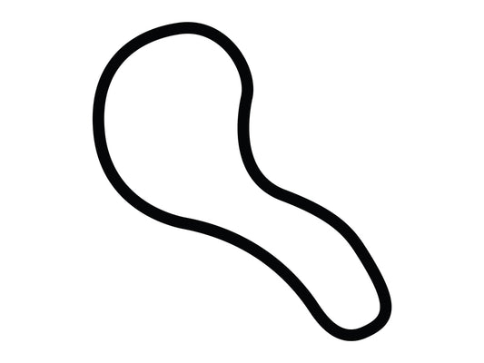 Atlanta Motorsports Park Oval Decal - White - 5cm