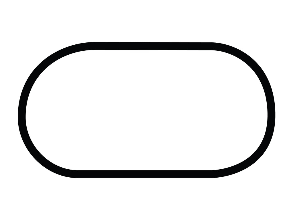 Dominion Raceway Oval Course Decal - White - 5cm