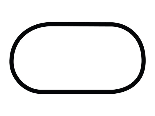 Dominion Raceway Oval Course Decal - White - 5cm
