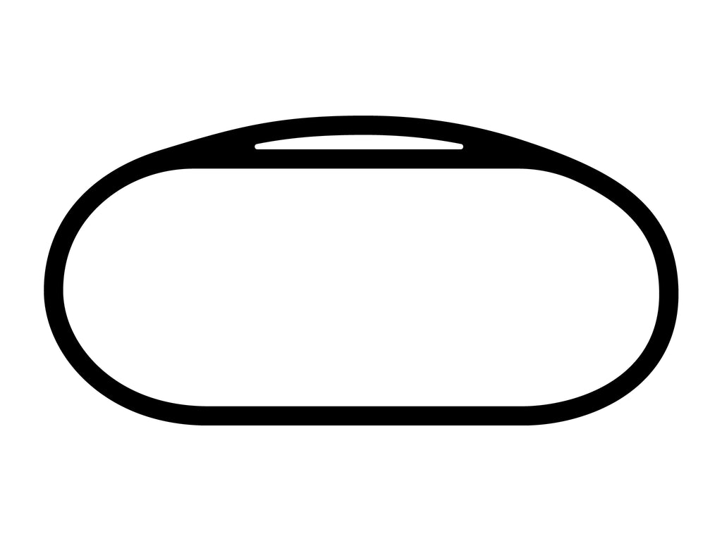 Michigan International Speedway Tri-Oval Decal - White - 5cm