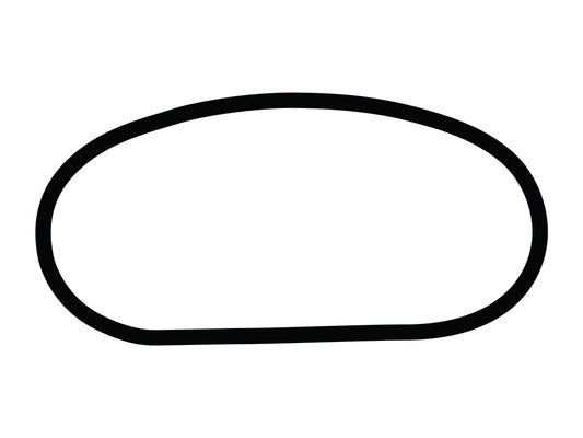 Texas World Speedway Oval Decal - White - 5cm