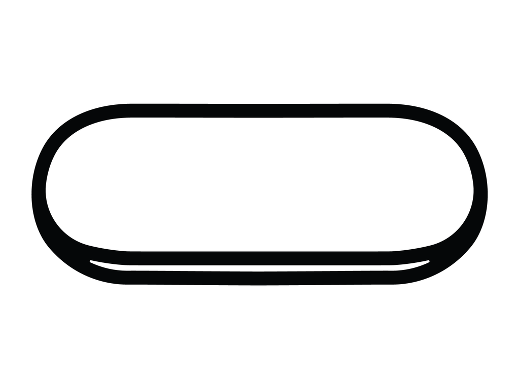 New Hampshire Motor Speedway Oval Decal - White - 5cm