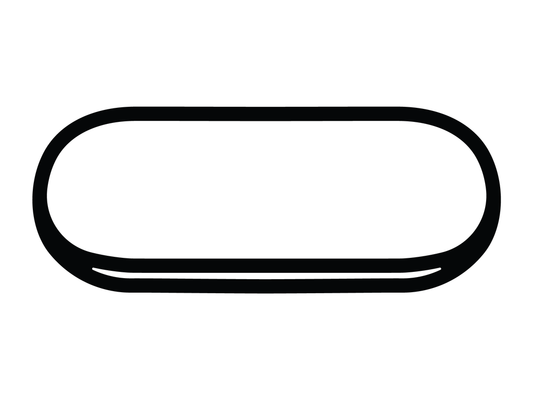 New Hampshire Motor Speedway Oval Decal - White - 5cm