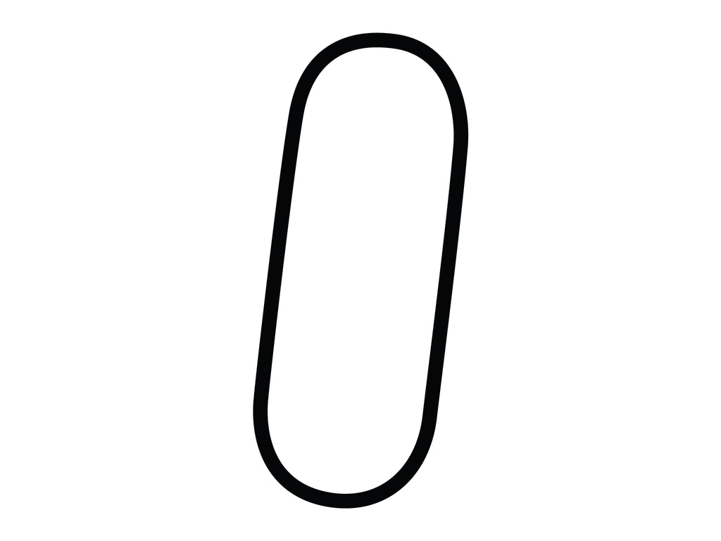 Thompson Motor Speedway Oval Decal - White - 5cm