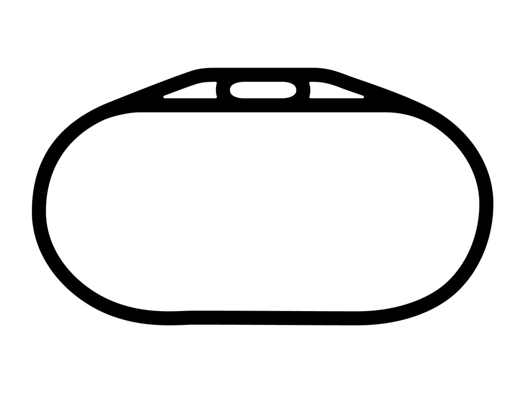 Texas Motor Speedway Oval Decal - White - 5cm